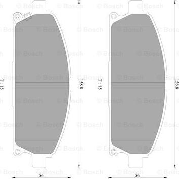 BOSCH 0 986 AB2 364 - Əyləc altlığı dəsti, əyləc diski furqanavto.az