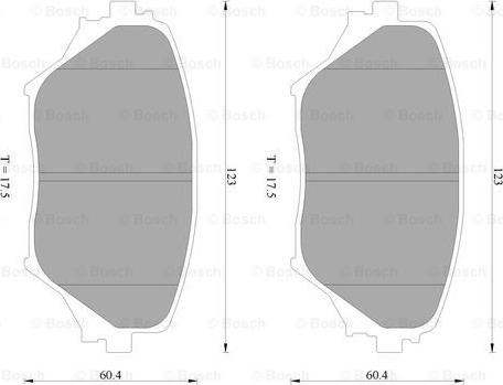 BOSCH 0 986 AB2 383 - Əyləc altlığı dəsti, əyləc diski furqanavto.az