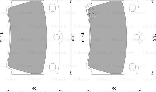 BOSCH 0 986 AB2 331 - Əyləc altlığı dəsti, əyləc diski furqanavto.az