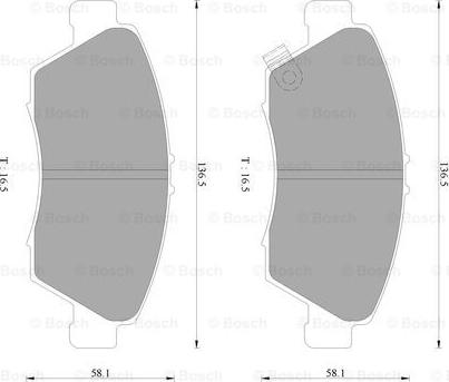 BOSCH 0 986 AB2 377 - Əyləc altlığı dəsti, əyləc diski furqanavto.az