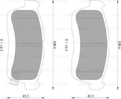 BOSCH 0 986 AB2 290 - Əyləc altlığı dəsti, əyləc diski furqanavto.az