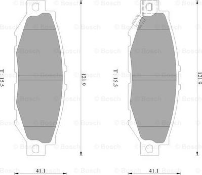 BOSCH 0 986 AB2 243 - Əyləc altlığı dəsti, əyləc diski furqanavto.az