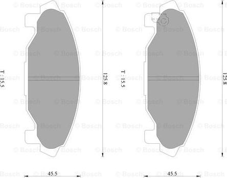 BOSCH 0 986 AB2 257 - Əyləc altlığı dəsti, əyləc diski furqanavto.az