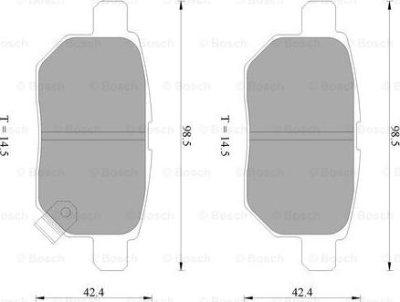 BOSCH 0 986 AB2 269 - Əyləc altlığı dəsti, əyləc diski furqanavto.az