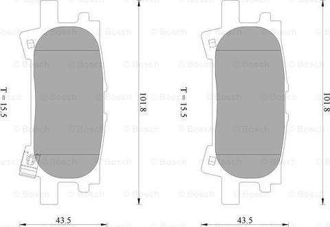 BOSCH 0 986 AB2 260 - Əyləc altlığı dəsti, əyləc diski furqanavto.az