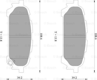 BOSCH 0 986 AB2 261 - Əyləc altlığı dəsti, əyləc diski furqanavto.az