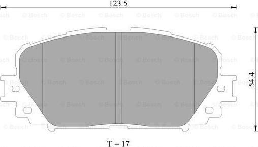 BOSCH 0 986 AB2 268 - Əyləc altlığı dəsti, əyləc diski furqanavto.az