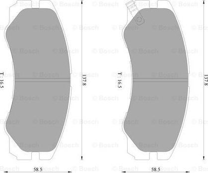 BOSCH 0 986 AB2 234 - Əyləc altlığı dəsti, əyləc diski furqanavto.az