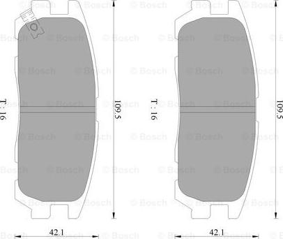 BOSCH 0 986 AB2 235 - Əyləc altlığı dəsti, əyləc diski furqanavto.az