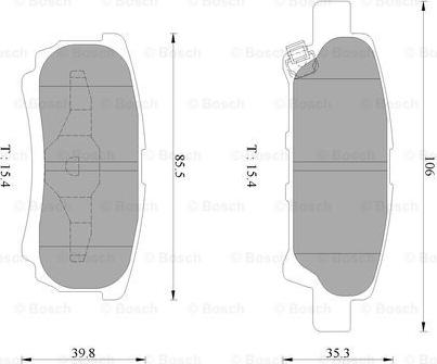 BOSCH 0 986 AB2 754 - Əyləc altlığı dəsti, əyləc diski furqanavto.az