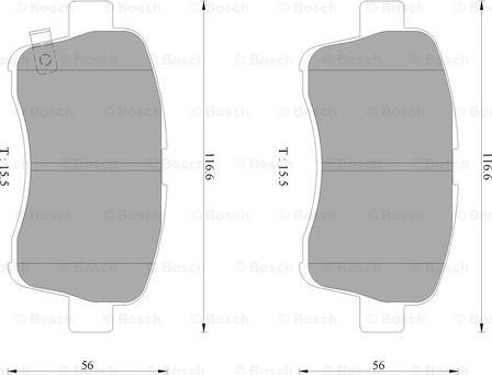 BOSCH 0 986 AB2 778 - Əyləc altlığı dəsti, əyləc diski furqanavto.az