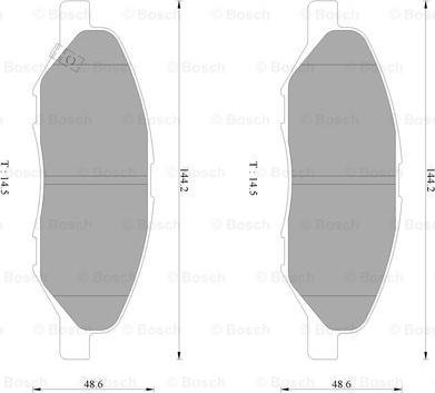 BOSCH 0 986 AB2 777 - Əyləc altlığı dəsti, əyləc diski furqanavto.az