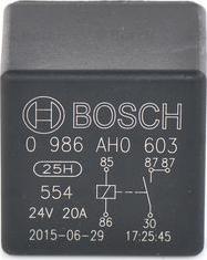 BOSCH 0 986 AH0 603 - Rele, əsas cərəyan furqanavto.az