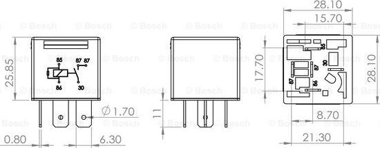 BOSCH 0 986 AH0 204 - Rele, əsas cərəyan furqanavto.az