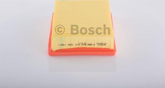 BOSCH 0 986 B02 314 - Hava filtri furqanavto.az