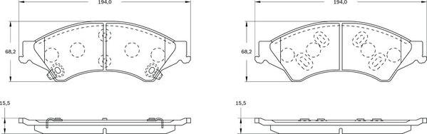 BOSCH 0 986 BB0 967 - Əyləc altlığı dəsti, əyləc diski furqanavto.az