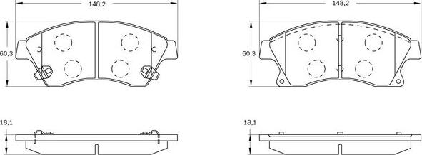 BOSCH 0 986 BB0 903 - Əyləc altlığı dəsti, əyləc diski furqanavto.az