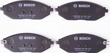 BOSCH 0 986 BB0 497 - Əyləc altlığı dəsti, əyləc diski furqanavto.az