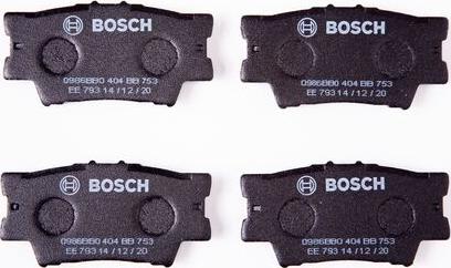 BOSCH 0 986 BB0 404 - Əyləc altlığı dəsti, əyləc diski furqanavto.az