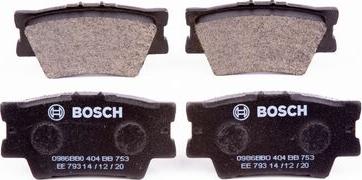 BOSCH 0 986 BB0 404 - Əyləc altlığı dəsti, əyləc diski furqanavto.az