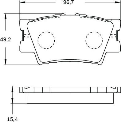 BOSCH 0 986 BB0 404 - Əyləc altlığı dəsti, əyləc diski furqanavto.az