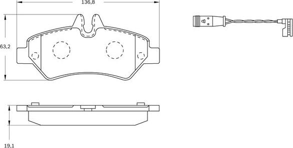 BOSCH 0 986 BB0 414 - Əyləc altlığı dəsti, əyləc diski furqanavto.az