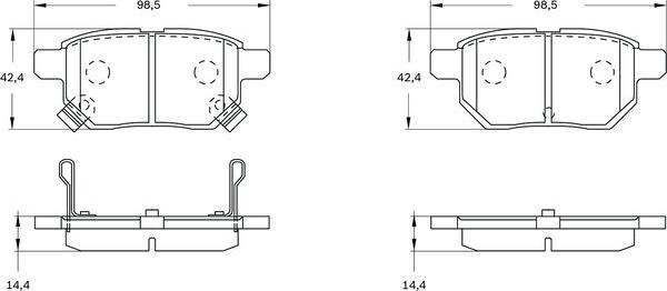 BOSCH 0 986 BB0 415 - Əyləc altlığı dəsti, əyləc diski furqanavto.az