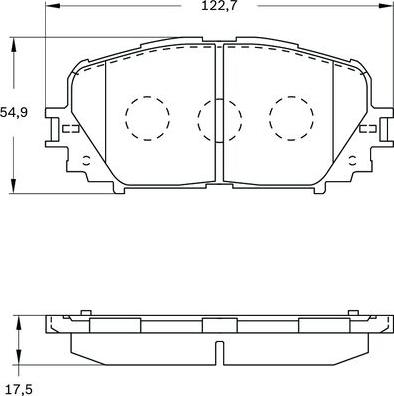 BOSCH 0 986 BB0 501 - Əyləc altlığı dəsti, əyləc diski furqanavto.az