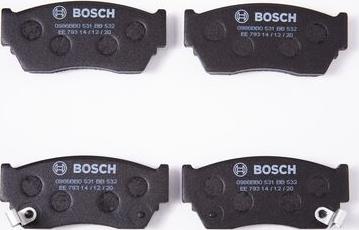 BOSCH 0 986 BB0 531 - Əyləc altlığı dəsti, əyləc diski furqanavto.az