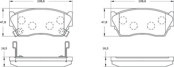 BOSCH 0 986 BB0 531 - Əyləc altlığı dəsti, əyləc diski furqanavto.az