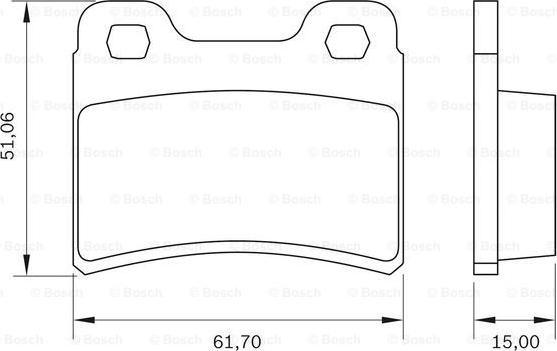 BOSCH 0 986 BB0 047 - Əyləc altlığı dəsti, əyləc diski furqanavto.az