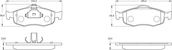 BOSCH 0 986 BB0 084 - Əyləc altlığı dəsti, əyləc diski furqanavto.az