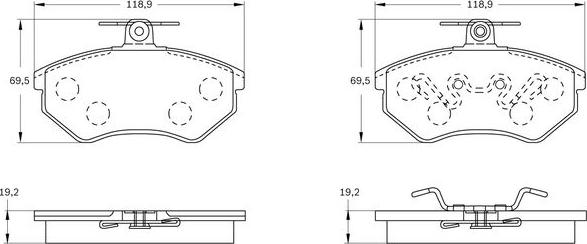 BOSCH 0 986 BB0 081 - Əyləc altlığı dəsti, əyləc diski www.furqanavto.az