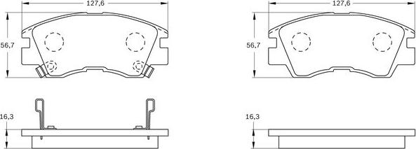 BOSCH 0 986 BB0 088 - Əyləc altlığı dəsti, əyləc diski furqanavto.az