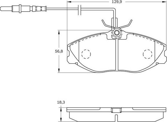 BOSCH 0 986 BB0 190 - Əyləc altlığı dəsti, əyləc diski furqanavto.az