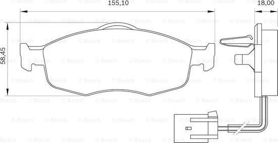 BOSCH 0 986 BB0 143 - Əyləc altlığı dəsti, əyləc diski furqanavto.az