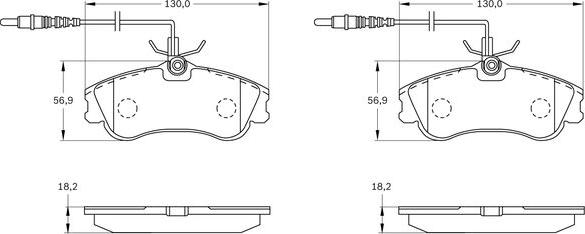 BOSCH 0 986 BB0 118 - Əyləc altlığı dəsti, əyləc diski furqanavto.az