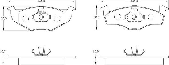 BOSCH 0 986 BB0 130 - Əyləc altlığı dəsti, əyləc diski furqanavto.az