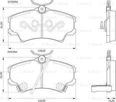 BOSCH 0 986 BB0 137 - Əyləc altlığı dəsti, əyləc diski furqanavto.az