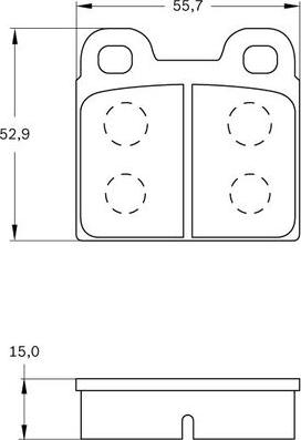 BOSCH 0 986 BB0 251 - Əyləc altlığı dəsti, əyləc diski furqanavto.az