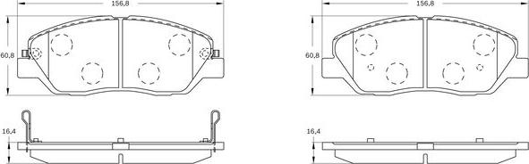 BOSCH 0 986 BB0 785 - Əyləc altlığı dəsti, əyləc diski furqanavto.az