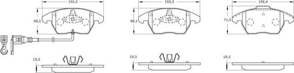 BOSCH 0 986 BB0 783 - Əyləc altlığı dəsti, əyləc diski furqanavto.az