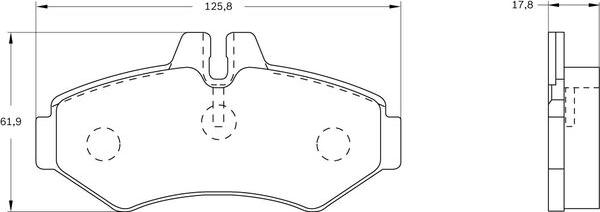 BOSCH 0 986 BB0 733 - Əyləc altlığı dəsti, əyləc diski furqanavto.az