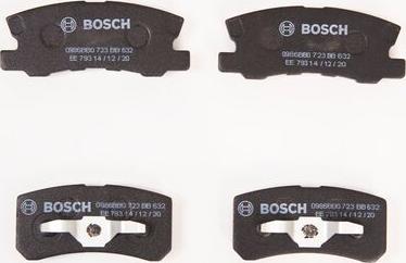 BOSCH 0 986 BB0 723 - Əyləc altlığı dəsti, əyləc diski furqanavto.az