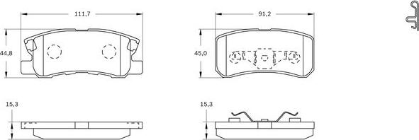 BOSCH 0 986 BB0 723 - Əyləc altlığı dəsti, əyləc diski furqanavto.az