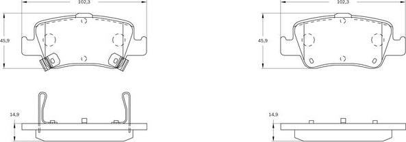 BOSCH 0 986 BB0 777 - Əyləc altlığı dəsti, əyləc diski furqanavto.az