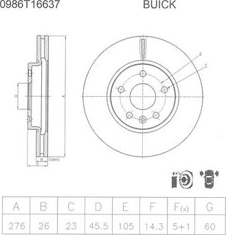 BOSCH 0 986 T16 637 - Əyləc Diski furqanavto.az