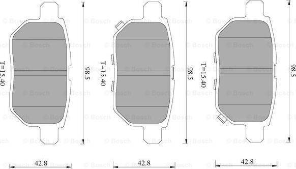 BOSCH 0 986 T11 165 - Əyləc altlığı dəsti, əyləc diski furqanavto.az