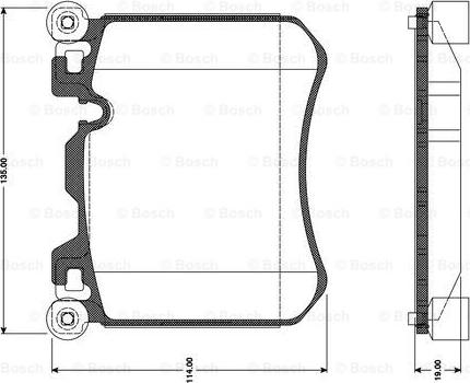 BOSCH 0 986 TB3 099 - Əyləc altlığı dəsti, əyləc diski furqanavto.az