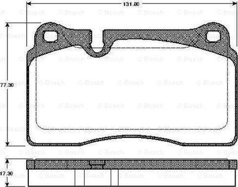 BOSCH 0 986 TB3 046 - Əyləc altlığı dəsti, əyləc diski furqanavto.az